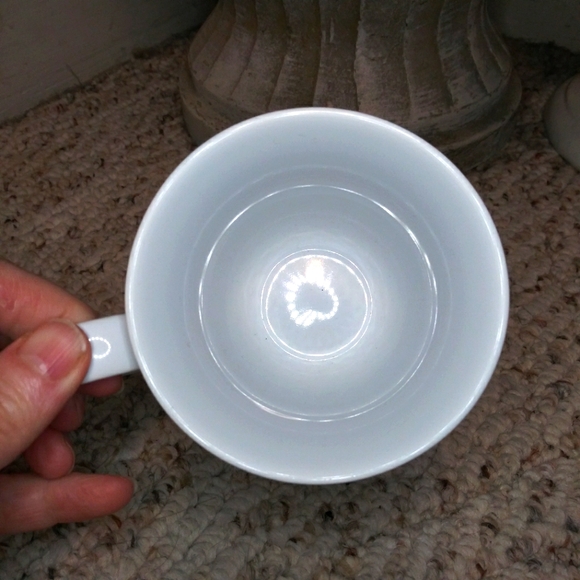 Liberty of London x Target, Teal & Olive Art Deco Style Leaf Design Coffee Mug - Picture 4 of 6